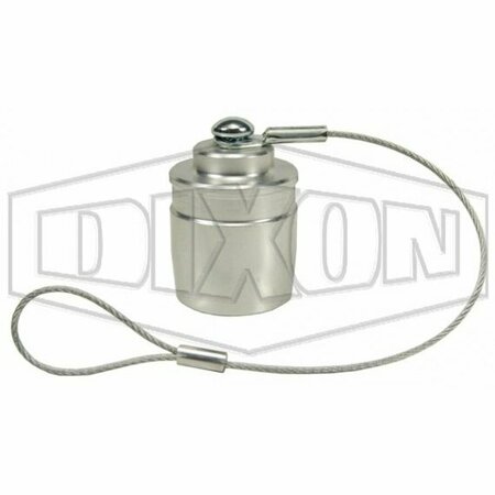 DIXON DQC H Industrial Interchange Dust Cap with Steel Cable, 1-1/2 in Nominal, Aluminum H12DC-A